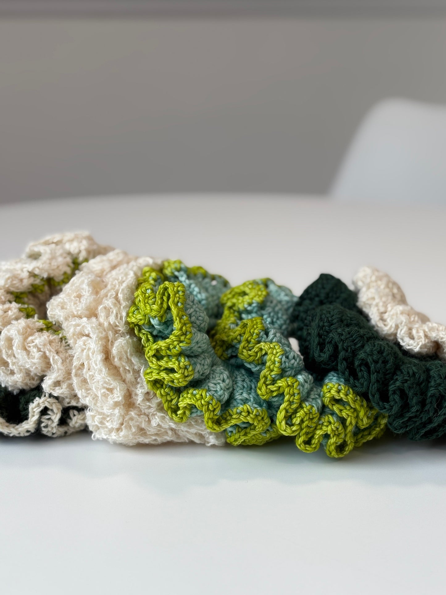Ruffle Scrunchie - Natural Cotton