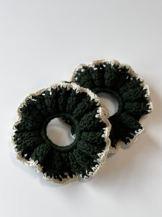 Ruffle Scrunchie - Forest