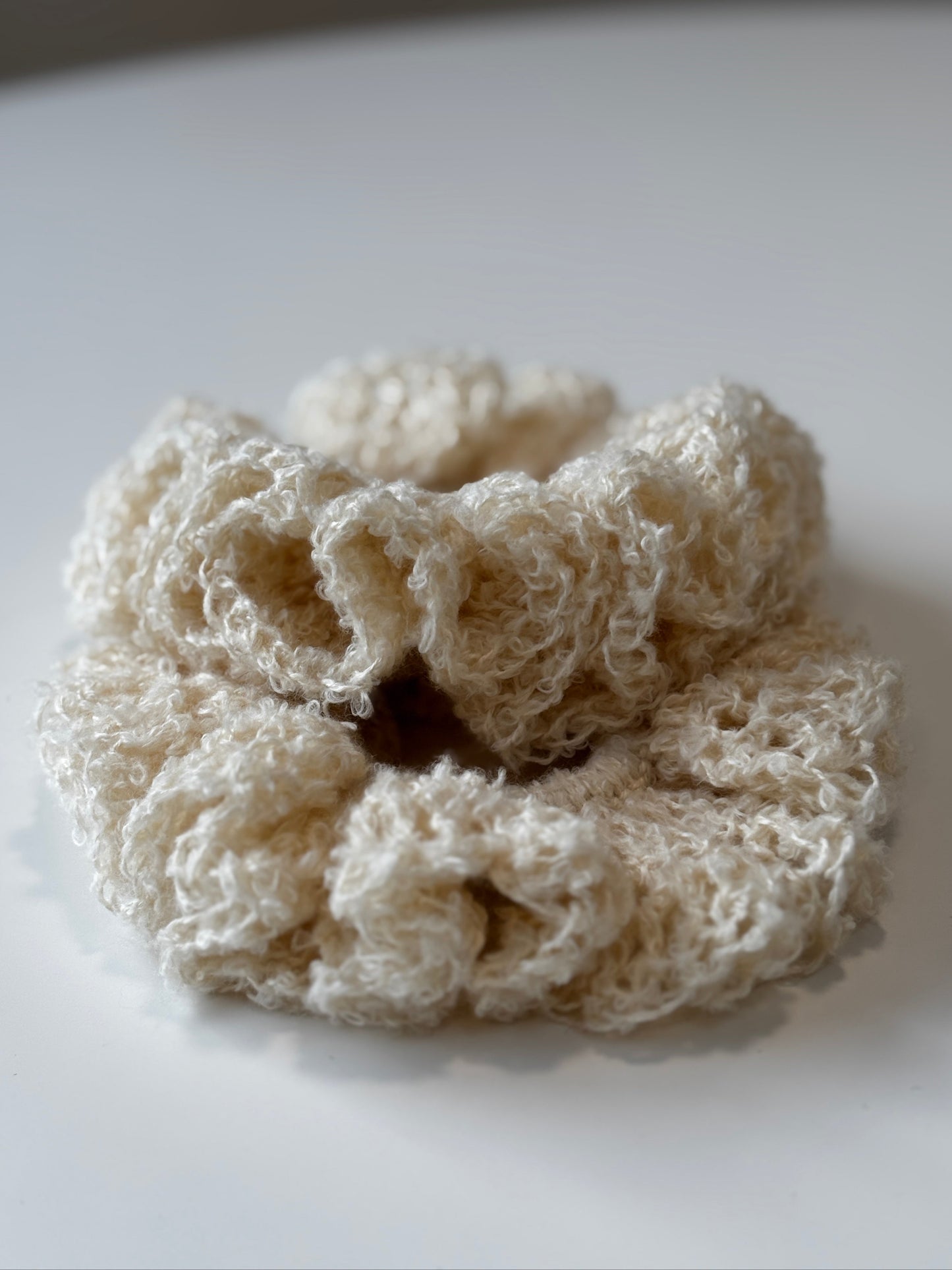 Ruffle Scrunchie - Natural Cotton