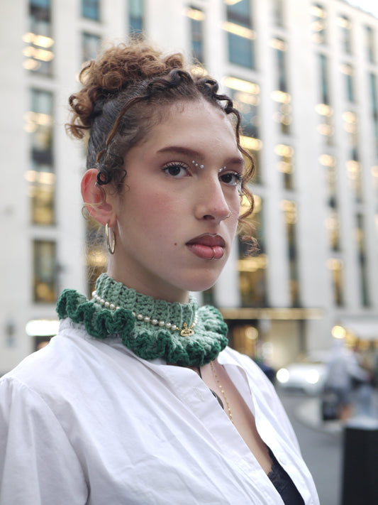 Classic Ruffle Collar - Eucalyptus