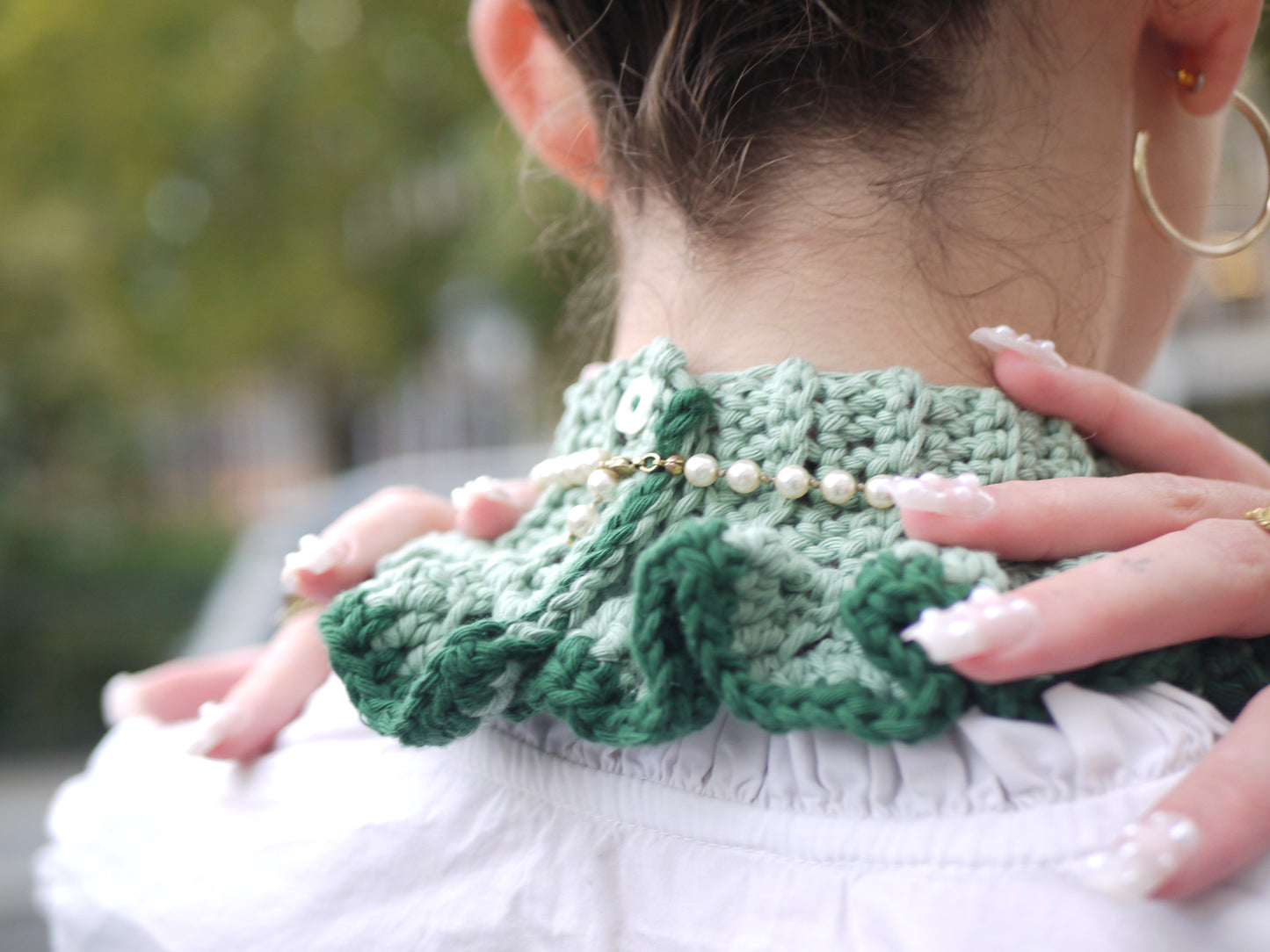 Classic Ruffle Collar - Eucalyptus